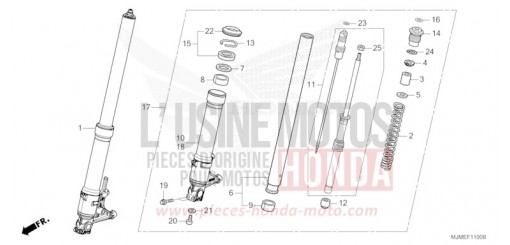 FOURCHETTE AVANT VFR800XH de 2017